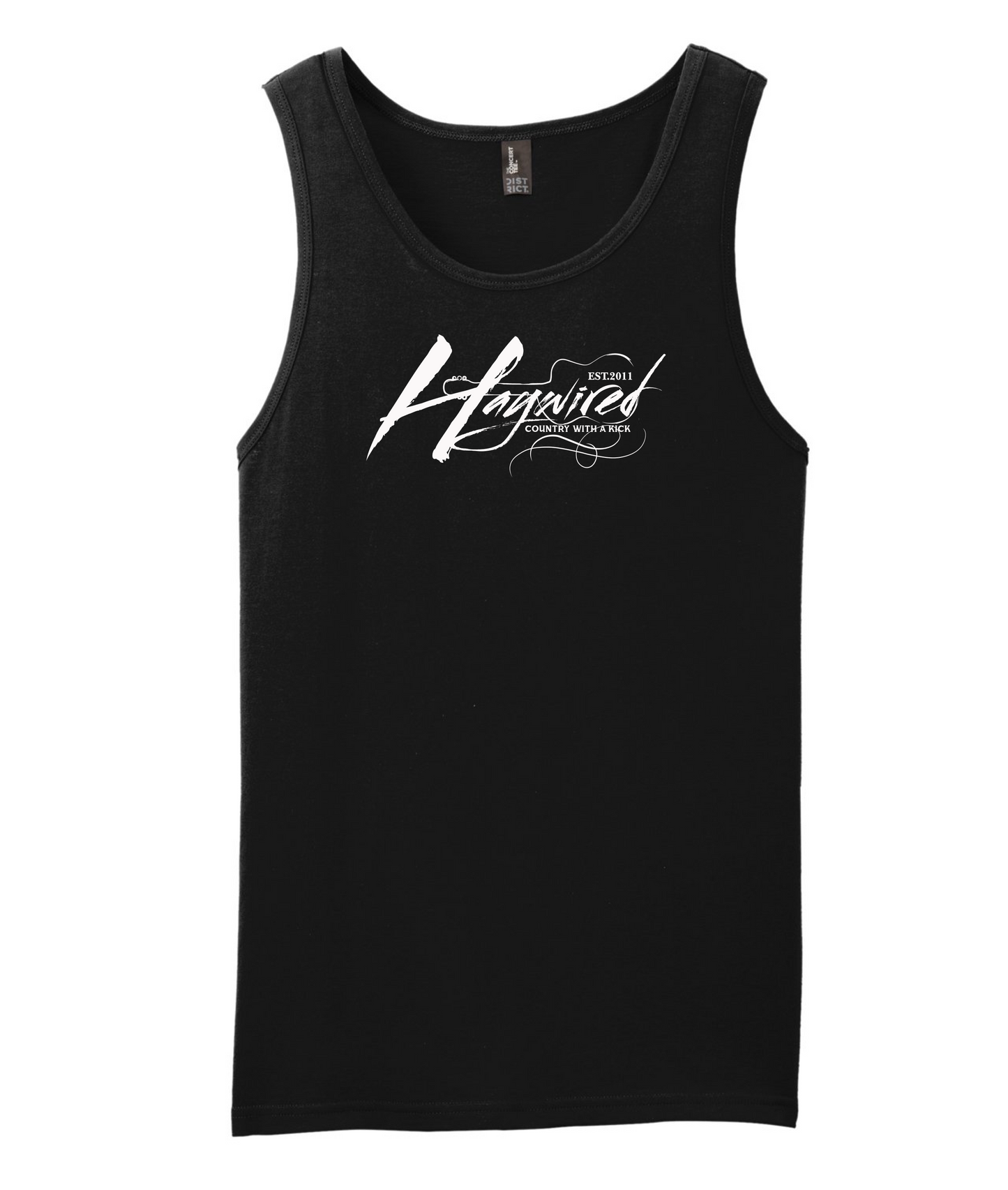 Haywired - Country With a Kick Logo - Black Tank Top