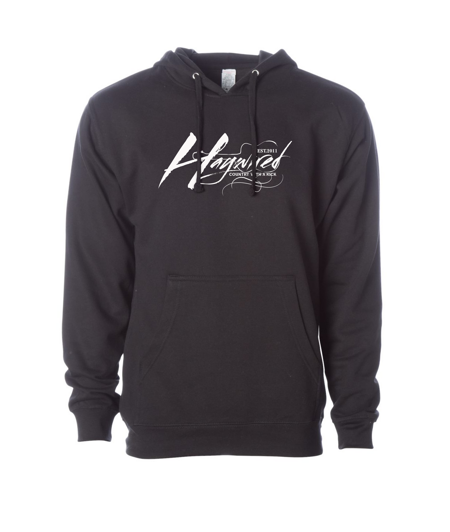 Haywired - Country With a Kick Logo - Black Hoodie