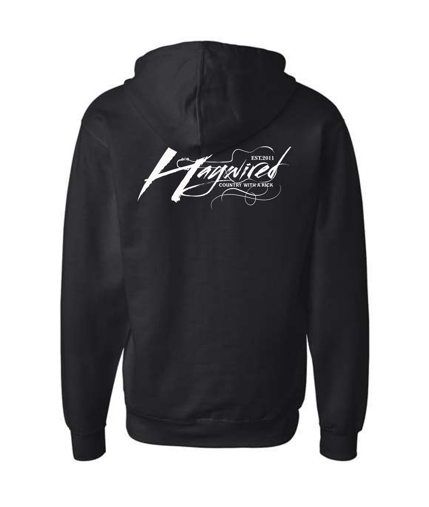 Haywired - Country With a Kick Logo - Black Zip Hoodie