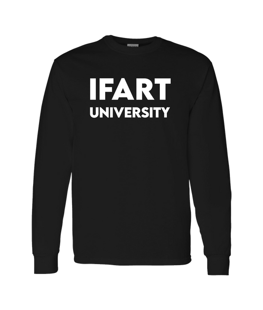 iFart - UNIVERSITY - Black Long Sleeve T