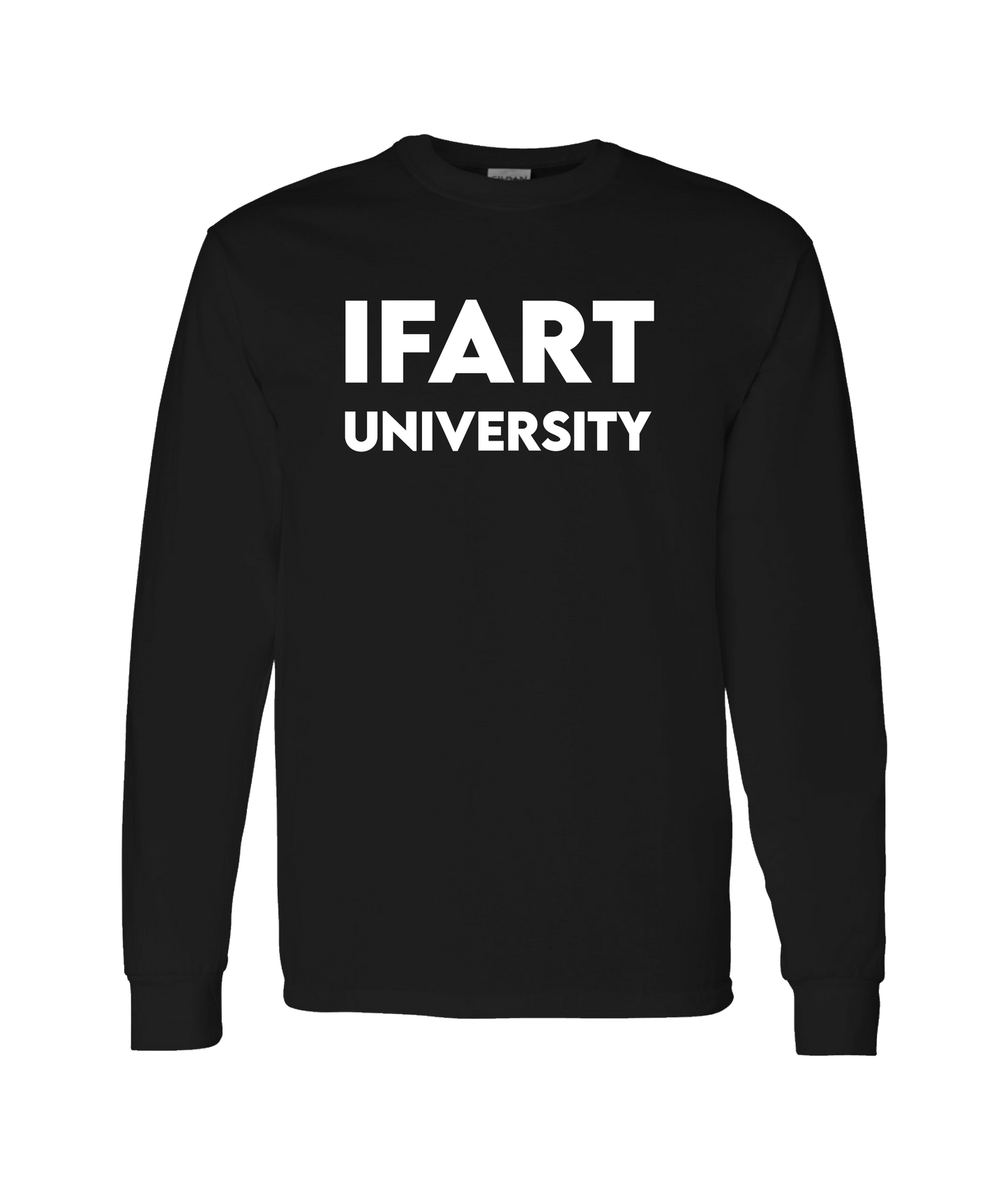 iFart - UNIVERSITY - Black Long Sleeve T