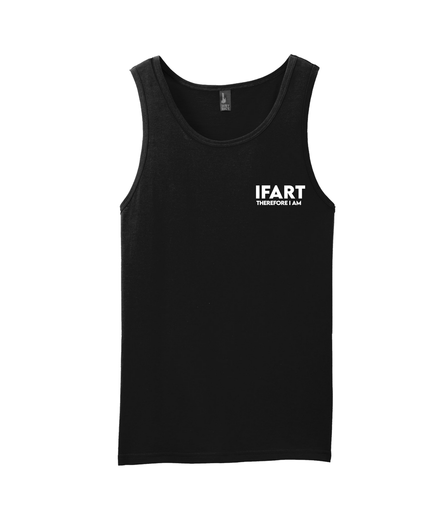 V-IFARTOP - THEREFORE I AM - Black Tank Top