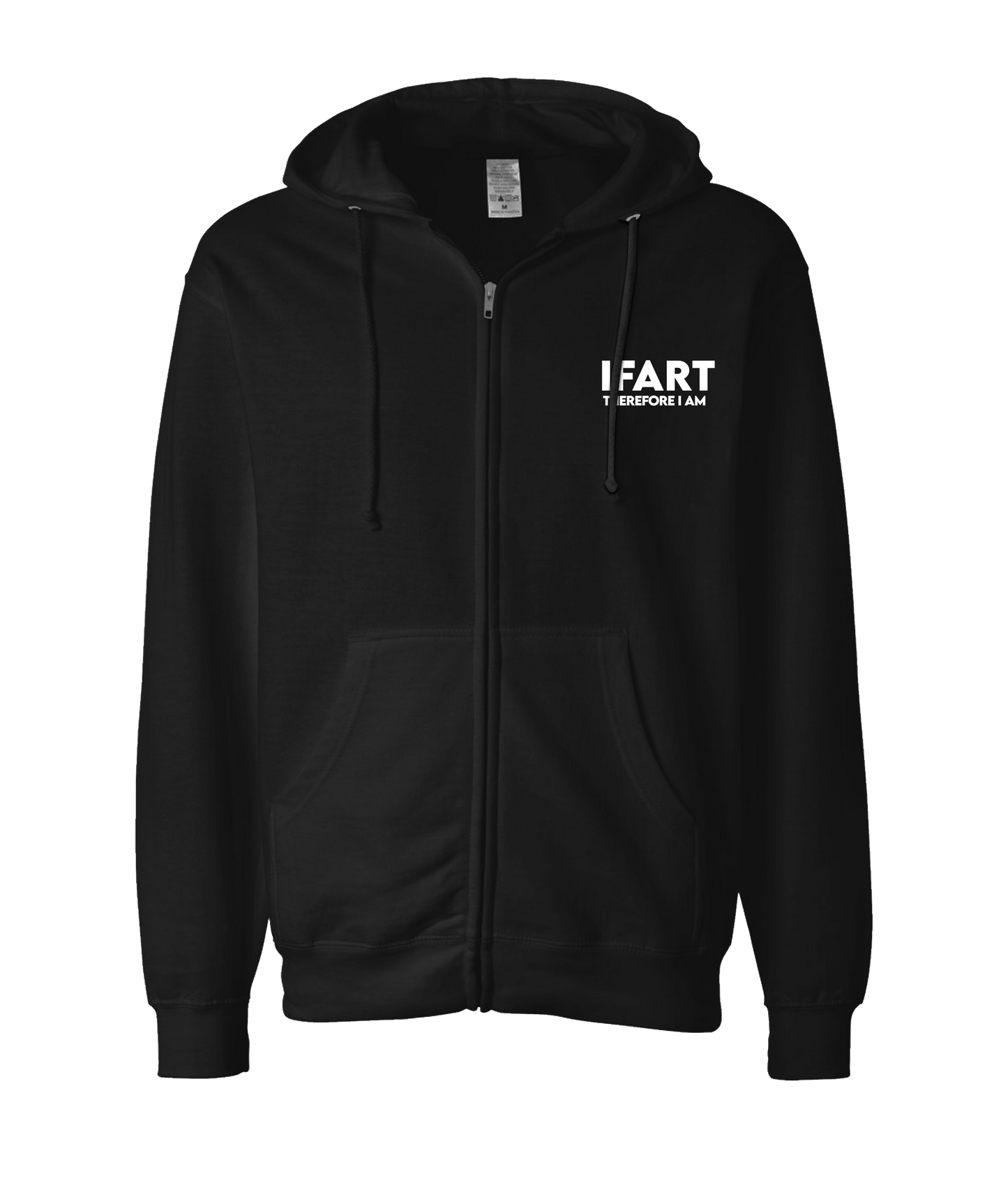 V-IFARTOP - THEREFORE I AM - Black Zip Up Hoodie