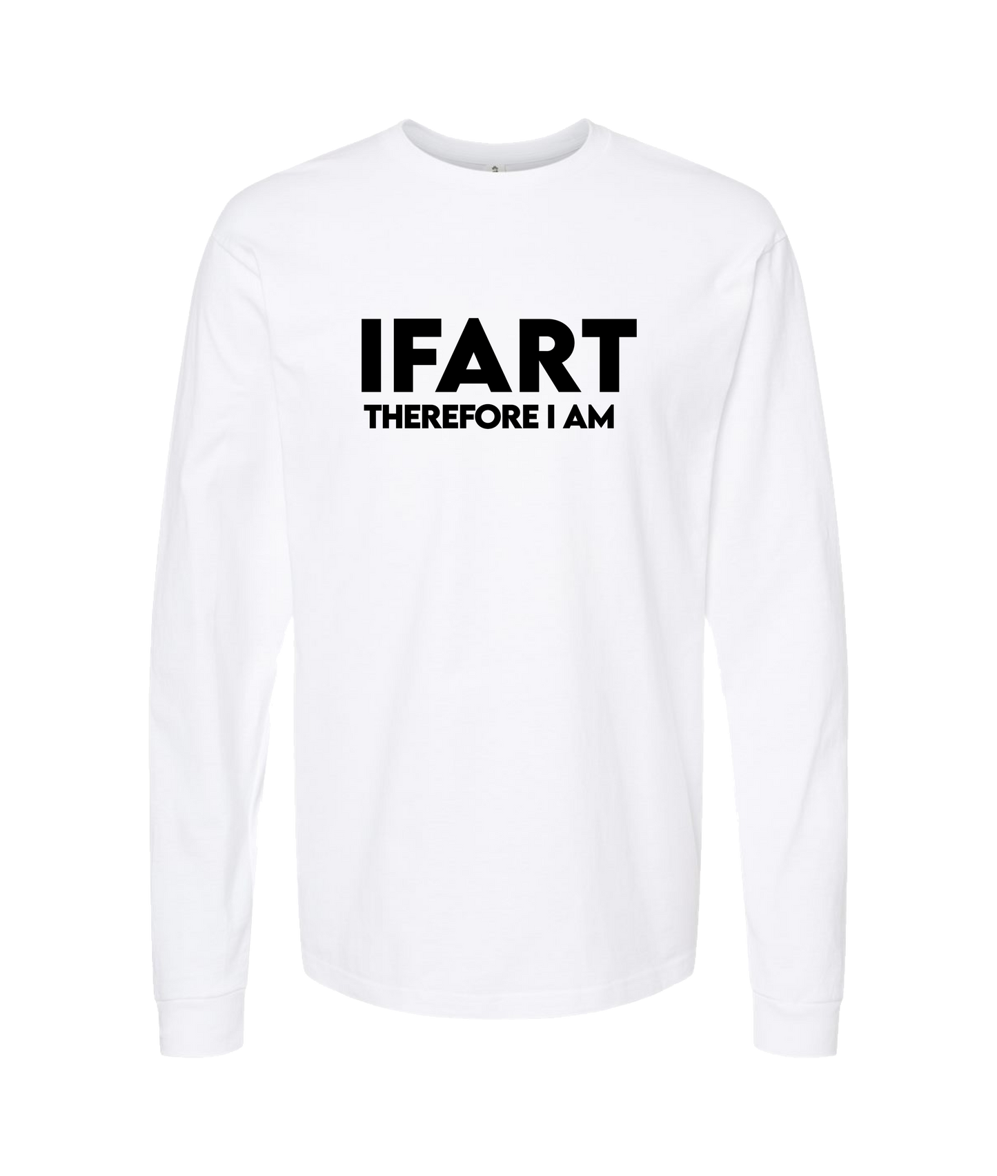 V-IFARTOP - THEREFORE I AM - White Long Sleeve T