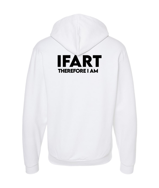 iFart - THEREFORE I AM - White Zip Up Hoodie