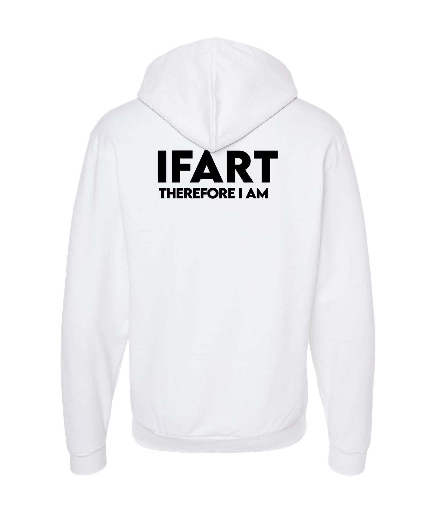 V-IFARTOP - THEREFORE I AM - White Zip Up Hoodie