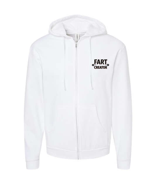 V-IFARTOP - CREATOR - White Zip Up Hoodie