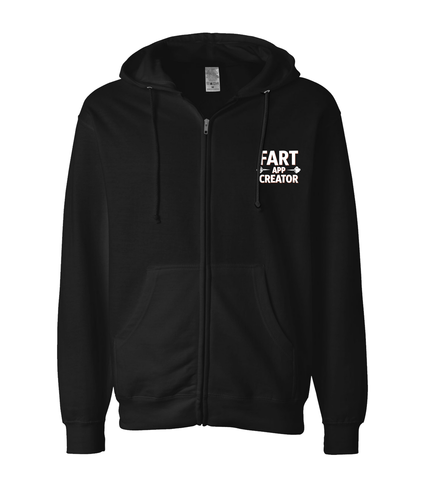 V-IFARTOP - CLOUDS APP CREATOR - Black Zip Up Hoodie