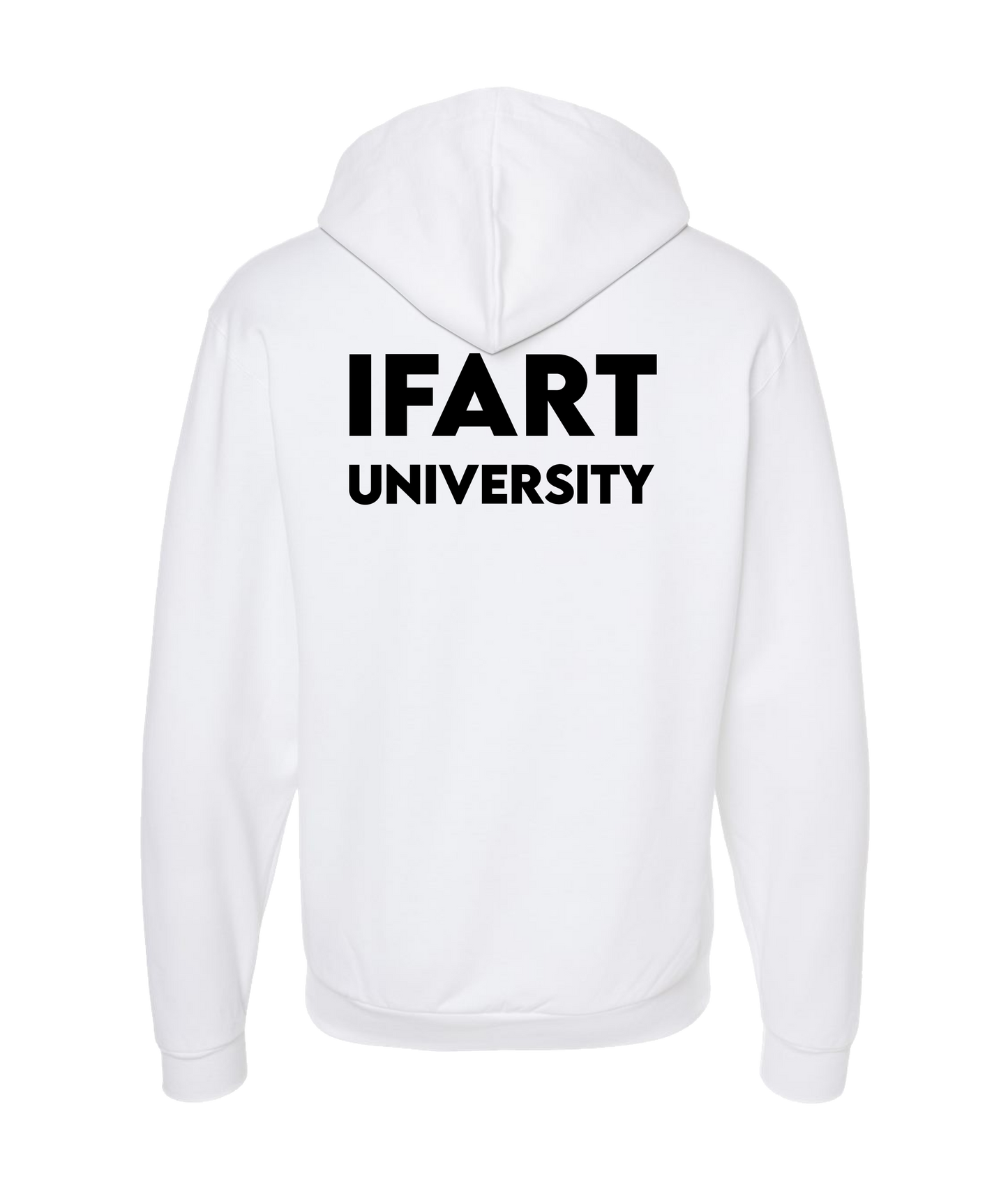 iFart - UNIVERSITY - White Zip Up Hoodie