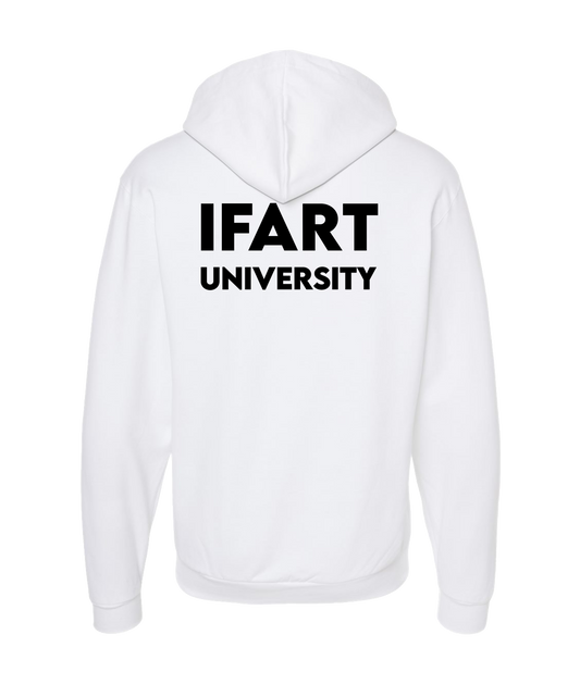 V-IFARTOP - UNIVERSITY - White Zip Up Hoodie