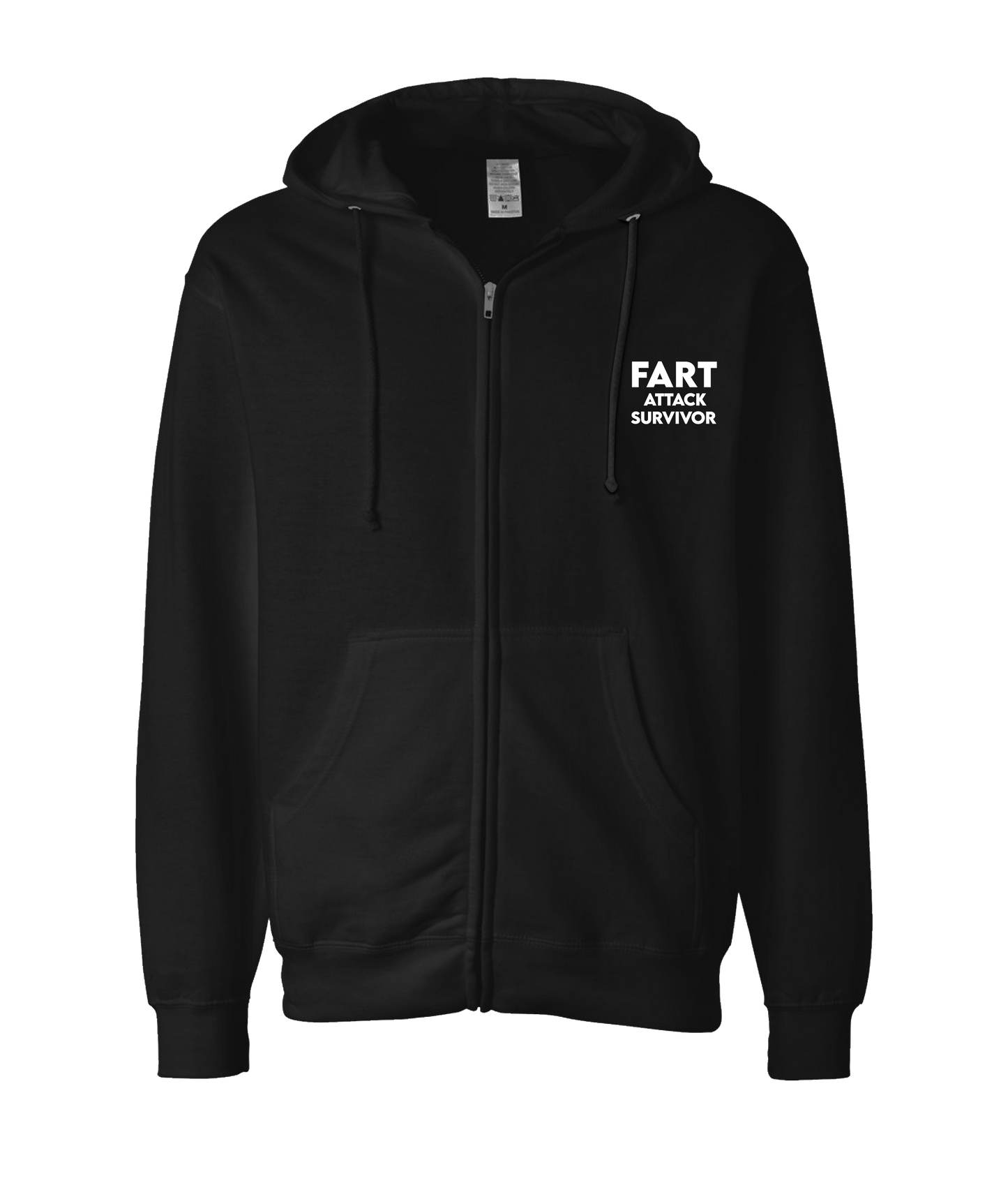 V-IFARTOP - ATTACK SURVIVOR - Black Zip Up Hoodie