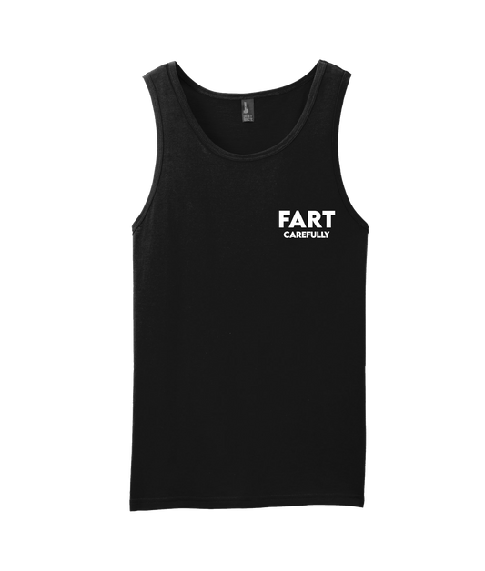 V-IFARTOP - CAREFULLY - Black Tank Top