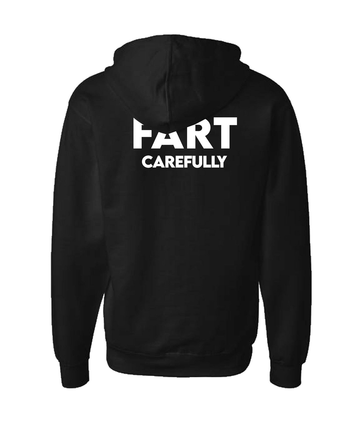 V-IFARTOP - CAREFULLY - Black Zip Up Hoodie