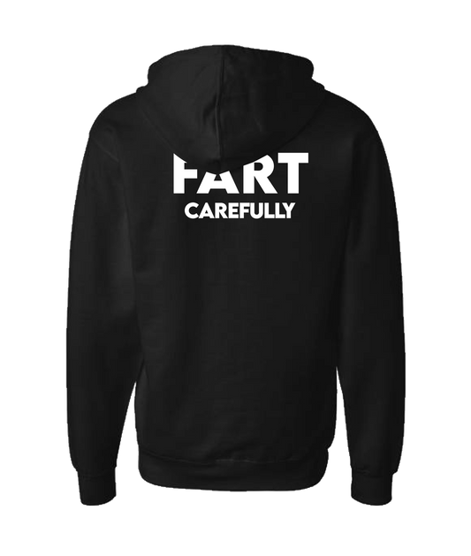 V-IFARTOP - CAREFULLY - Black Zip Up Hoodie