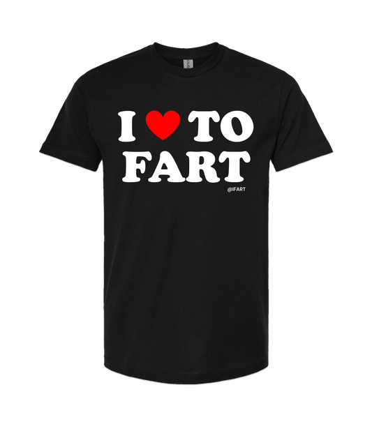 V-IFARTOP - I <3 TO FART - Black T-Shirt