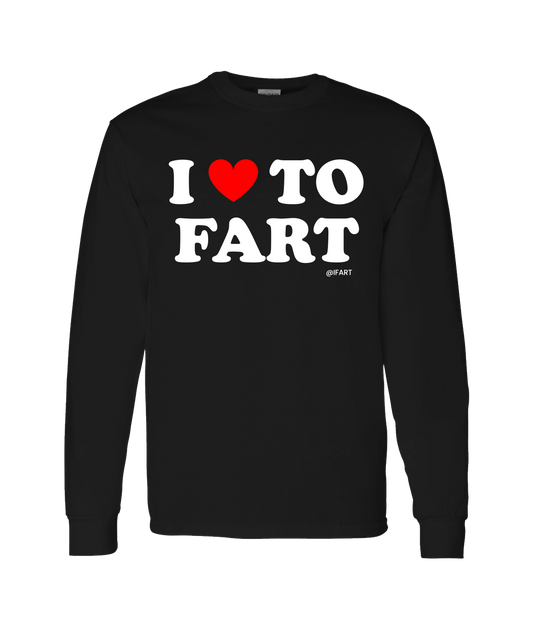 V-IFARTOP - I <3 TO FART - Black Long Sleeve T
