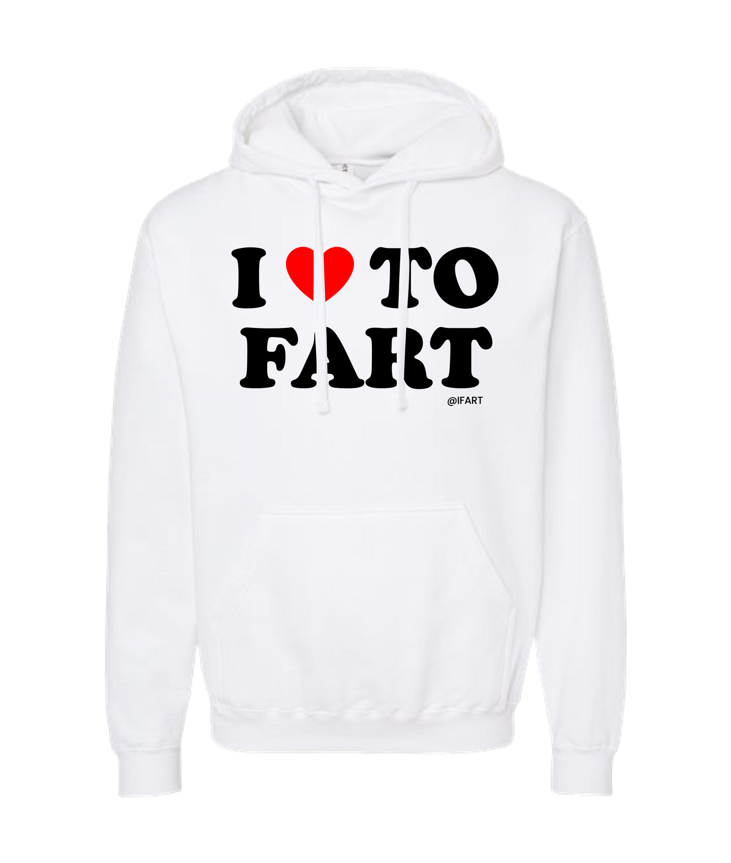 V-IFARTOP - I <3 TO FART - White Hoodie