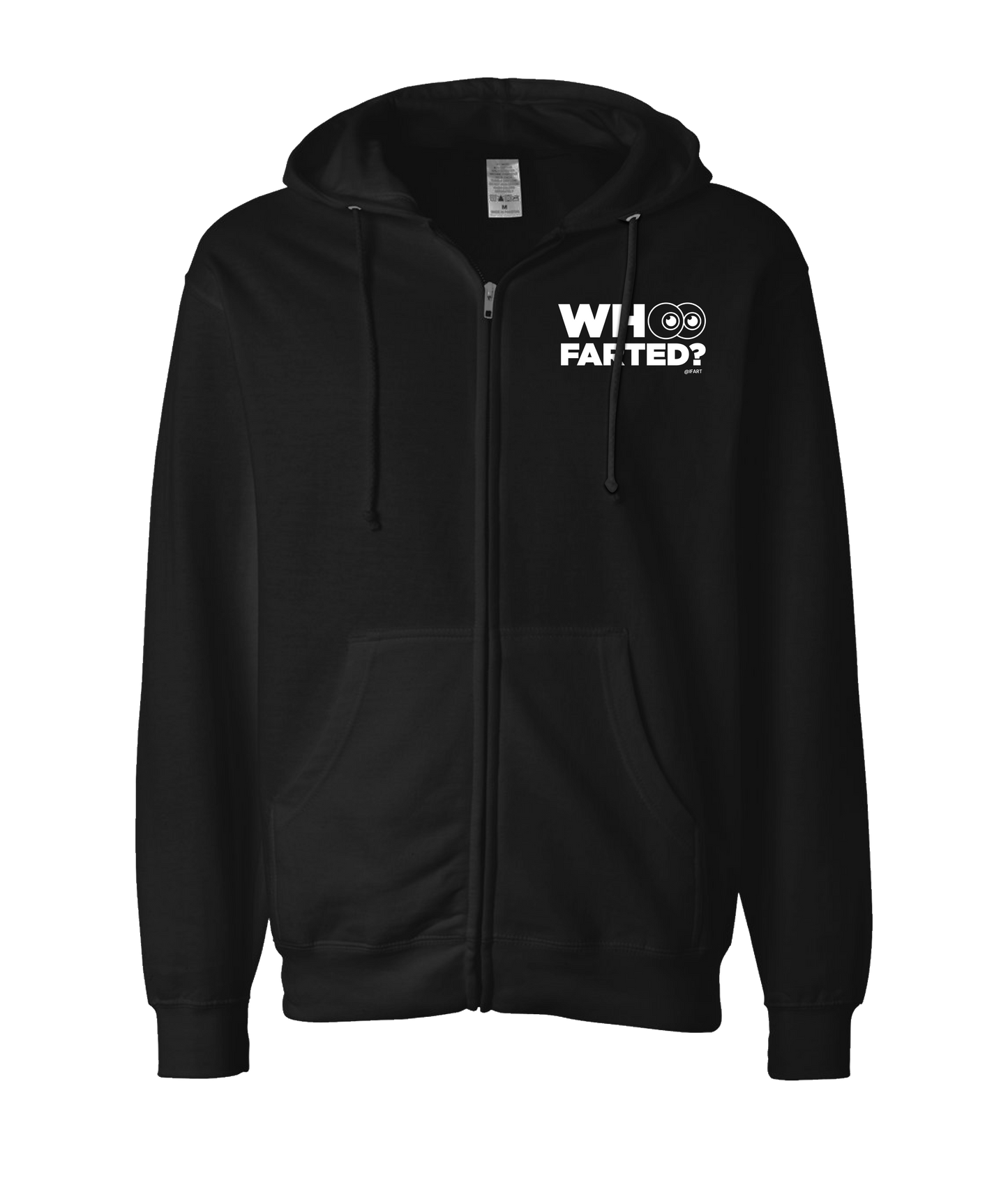V-IFARTOP - WHO FARTED? - Black Zip Up Hoodie