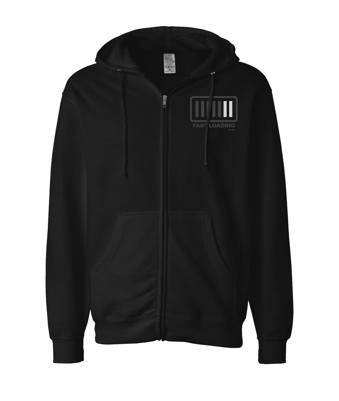 V-IFARTOP - FART LOADING - Black Zip Up Hoodie