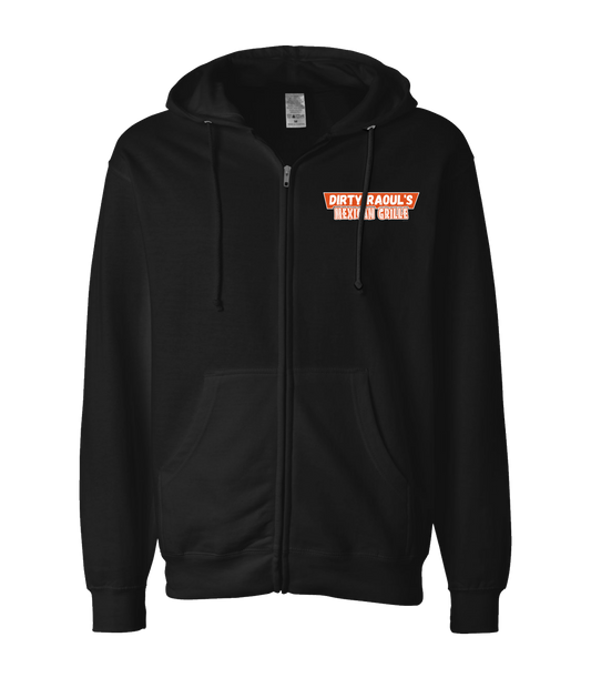 V-IFARTOP - DIRTY RAOUL'S - Black Zip Up Hoodie