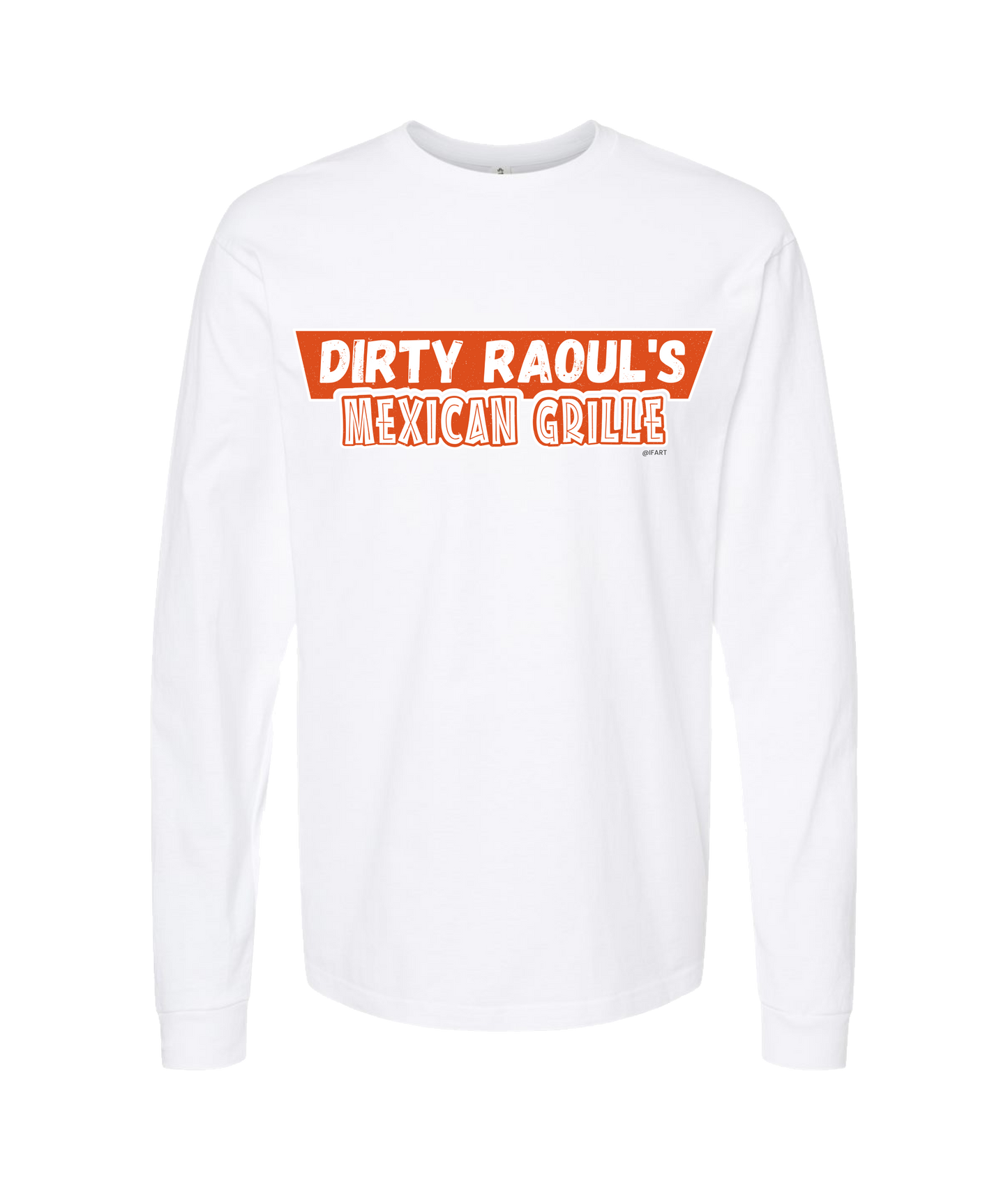 V-IFARTOP - DIRTY RAOUL'S - White Long Sleeve T