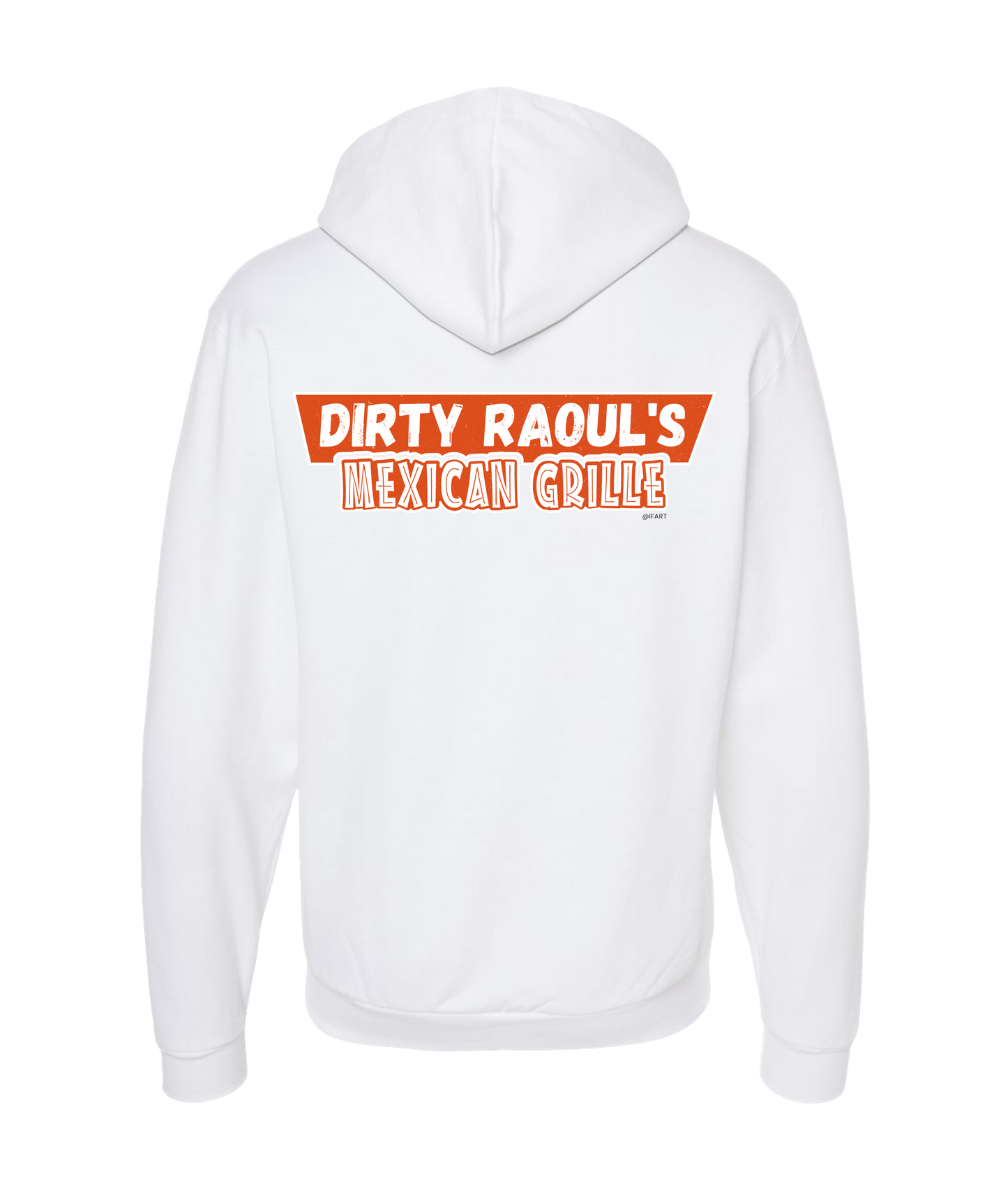 V-IFARTOP - DIRTY RAOUL'S - White Zip Up Hoodie