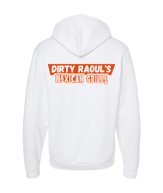 V-IFARTOP - DIRTY RAOUL'S - White Zip Up Hoodie