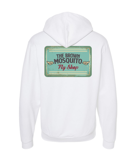 V-IFARTOP - BROWN MOSQUITO - White Zip Up Hoodie