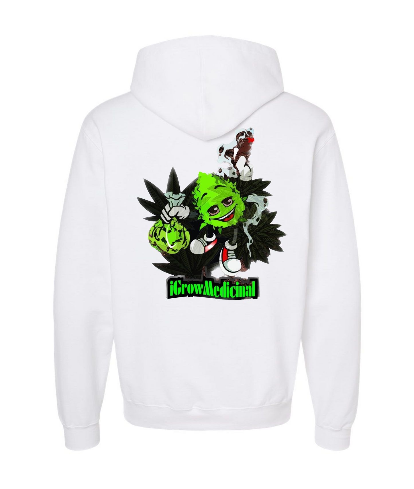 V-IGMMTOP - iGrowMedicinal1 - White Hoodie