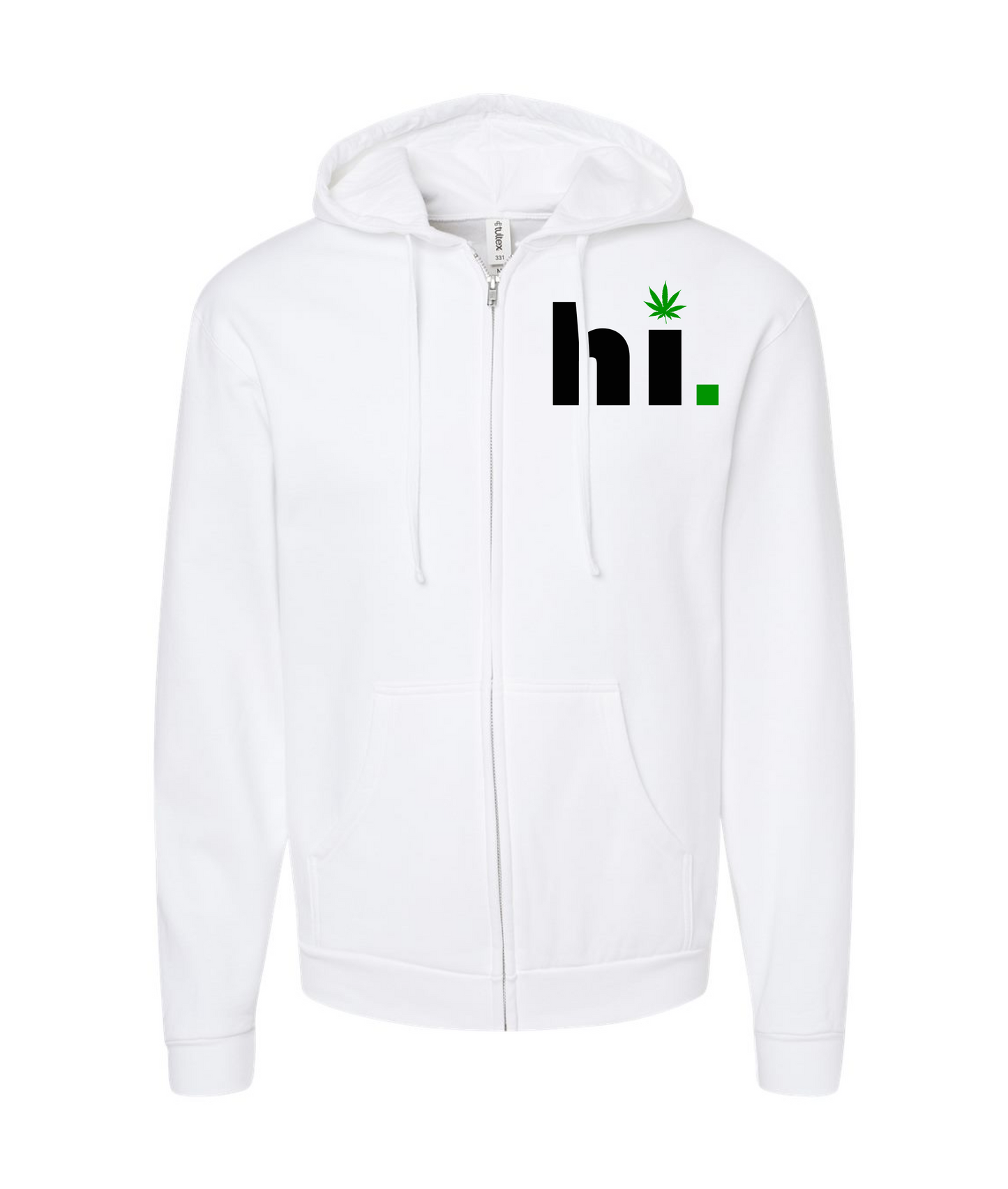 IGM Merch - iGrowMedicinal1 - White Zip Up Hoodie