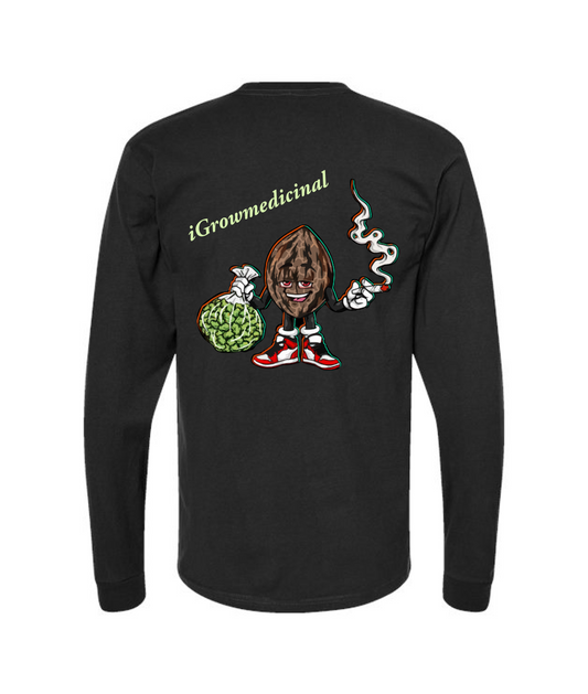 V-IGMMTOP - iGrowMedicinal2 - Black Long Sleeve T