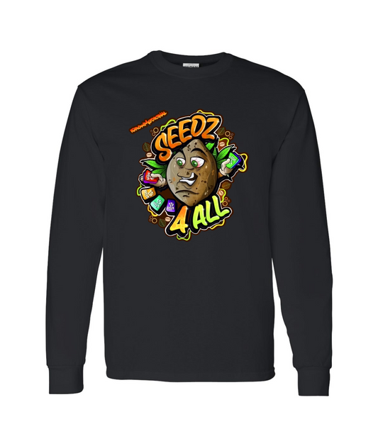 V-IGMMTOP - iGrowMedicinal2 - Black Long Sleeve T