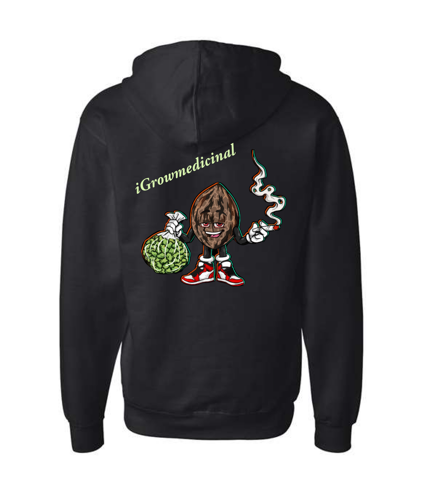 V-IGMMTOP - iGrowMedicinal2 - Black Zip Up Hoodie