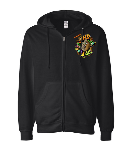 V-IGMMTOP - iGrowMedicinal2 - Black Zip Up Hoodie