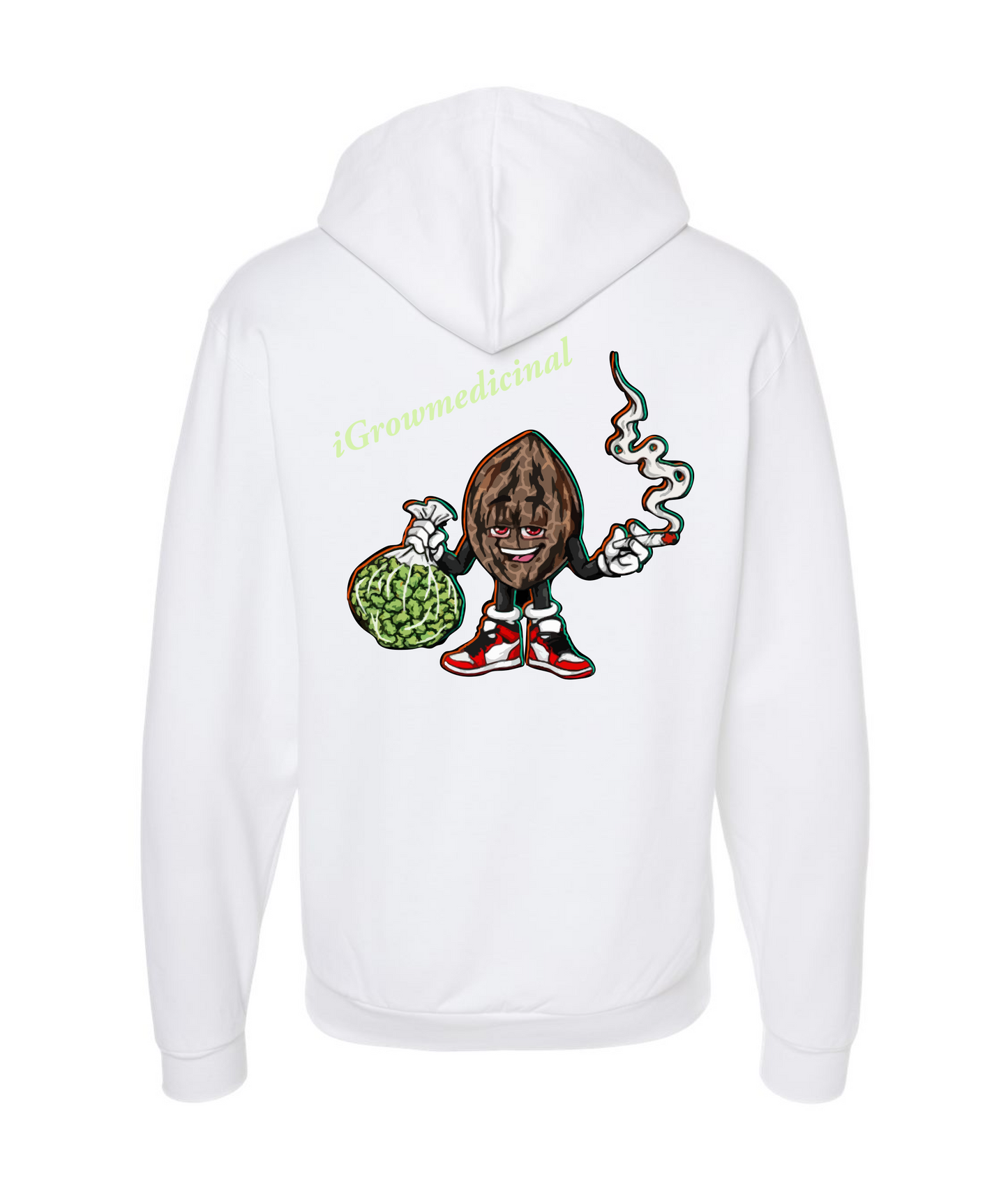 V-IGMMTOP - iGrowMedicinal2 - White Zip Up Hoodie