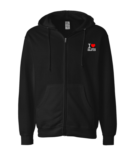 V-IHGTOP - I Heart Sluts - Black Zip Up Hoodie