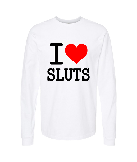 V-IHGTOP - I Heart Sluts - White Long Sleeve T