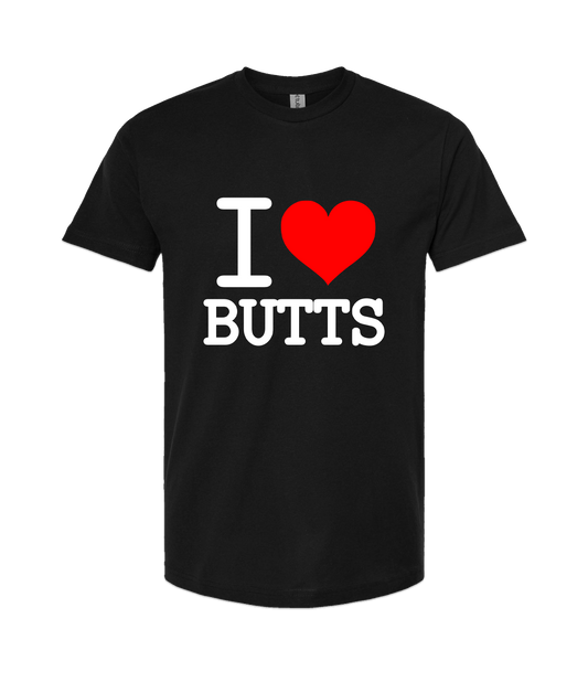 V-IHGTOP - I Heart Butts - Black T Shirt
