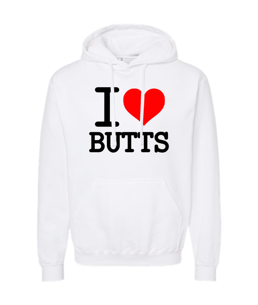 V-IHGTOP - I Heart Butts - White Hoodie