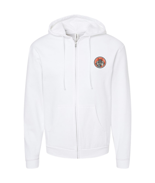V-IRSTOP - LOGO 2 - White Zip Up Hoodie