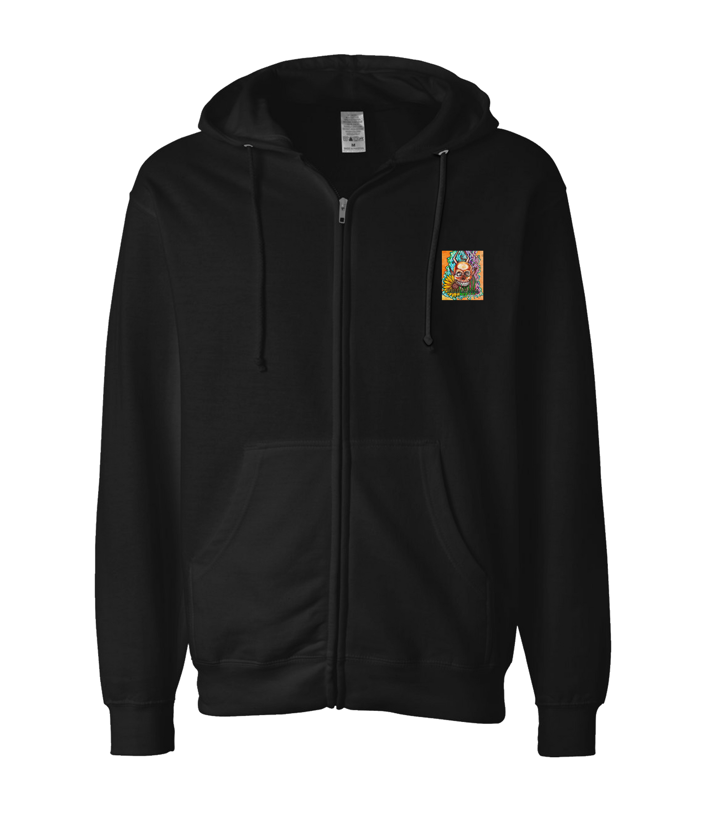 V-IRSTOP - LOGO 3 - Black Zip Up Hoodie