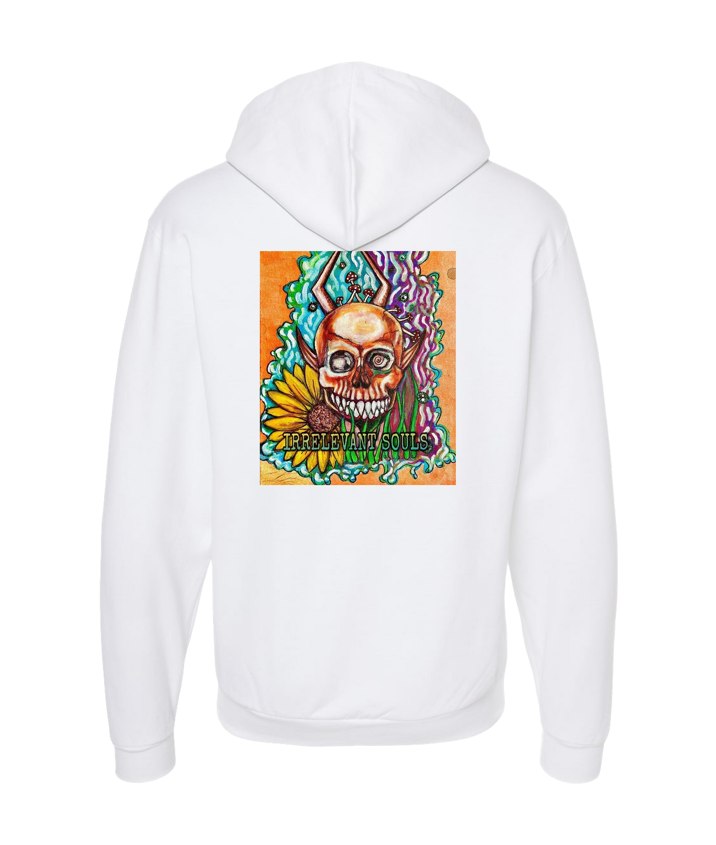 V-IRSTOP - LOGO 3 - White Zip Up Hoodie