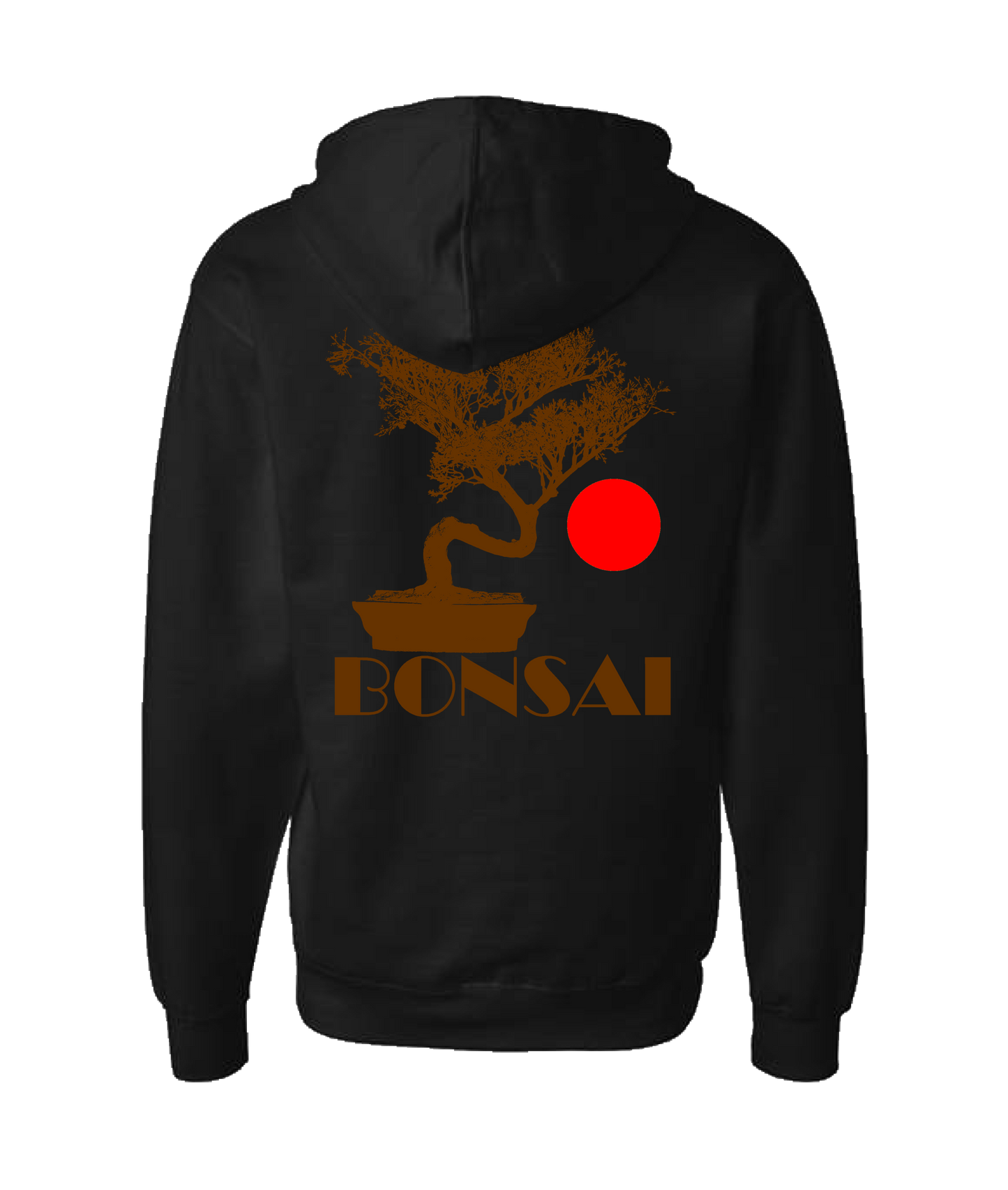 IMPACTEES STREETWEAR - Bonsai Tree - Black Zip Up Hoodie