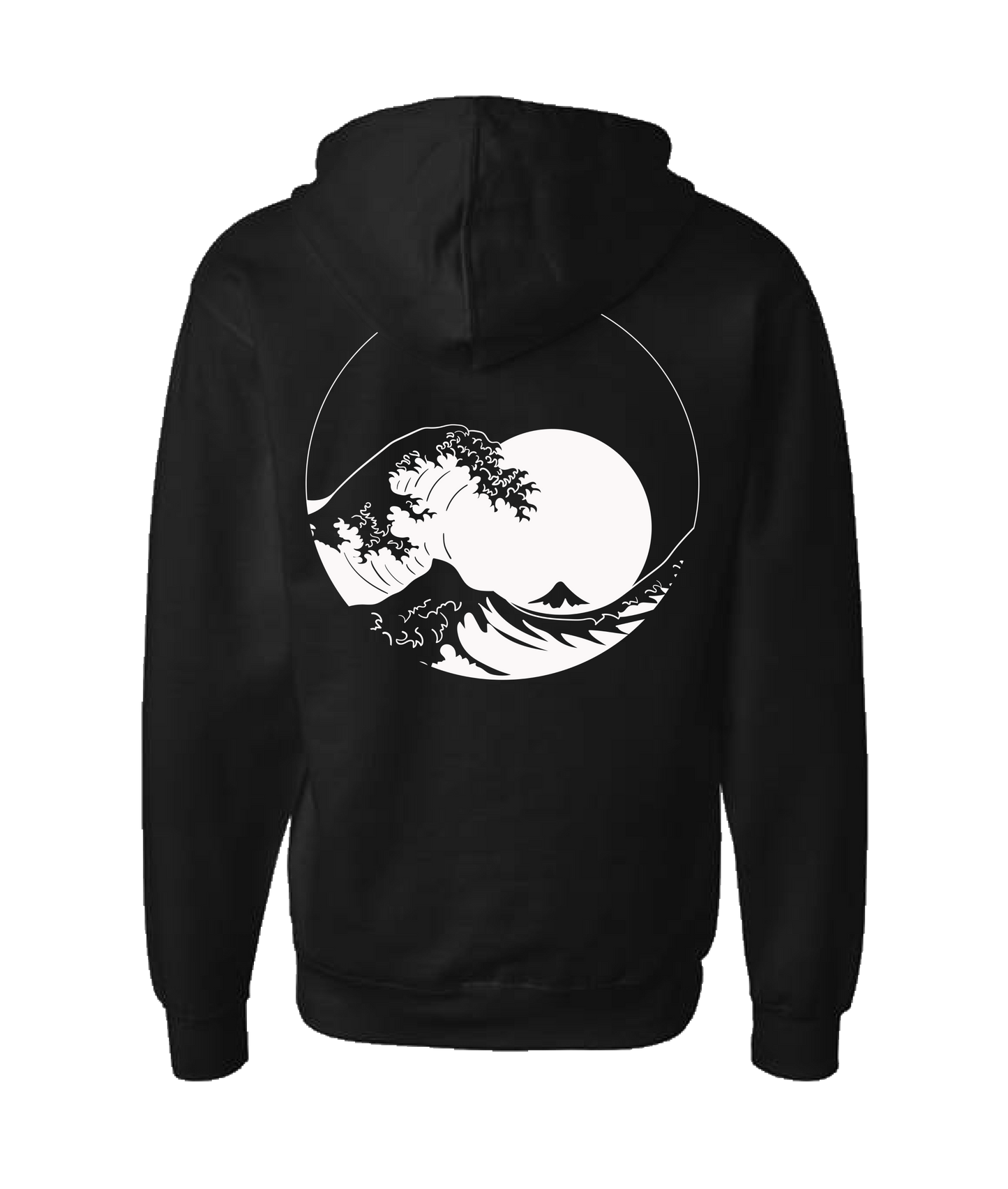 IMPACTEES STREETWEAR - The Great Wave off Kanagawa - Black Zip Up Hoodie