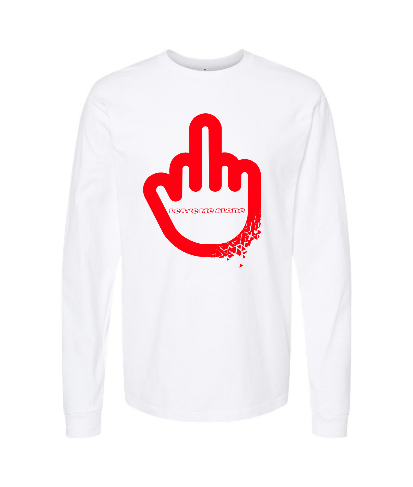 V-IGZMTOP - LEAVE ME ALONE - White Long Sleeve T