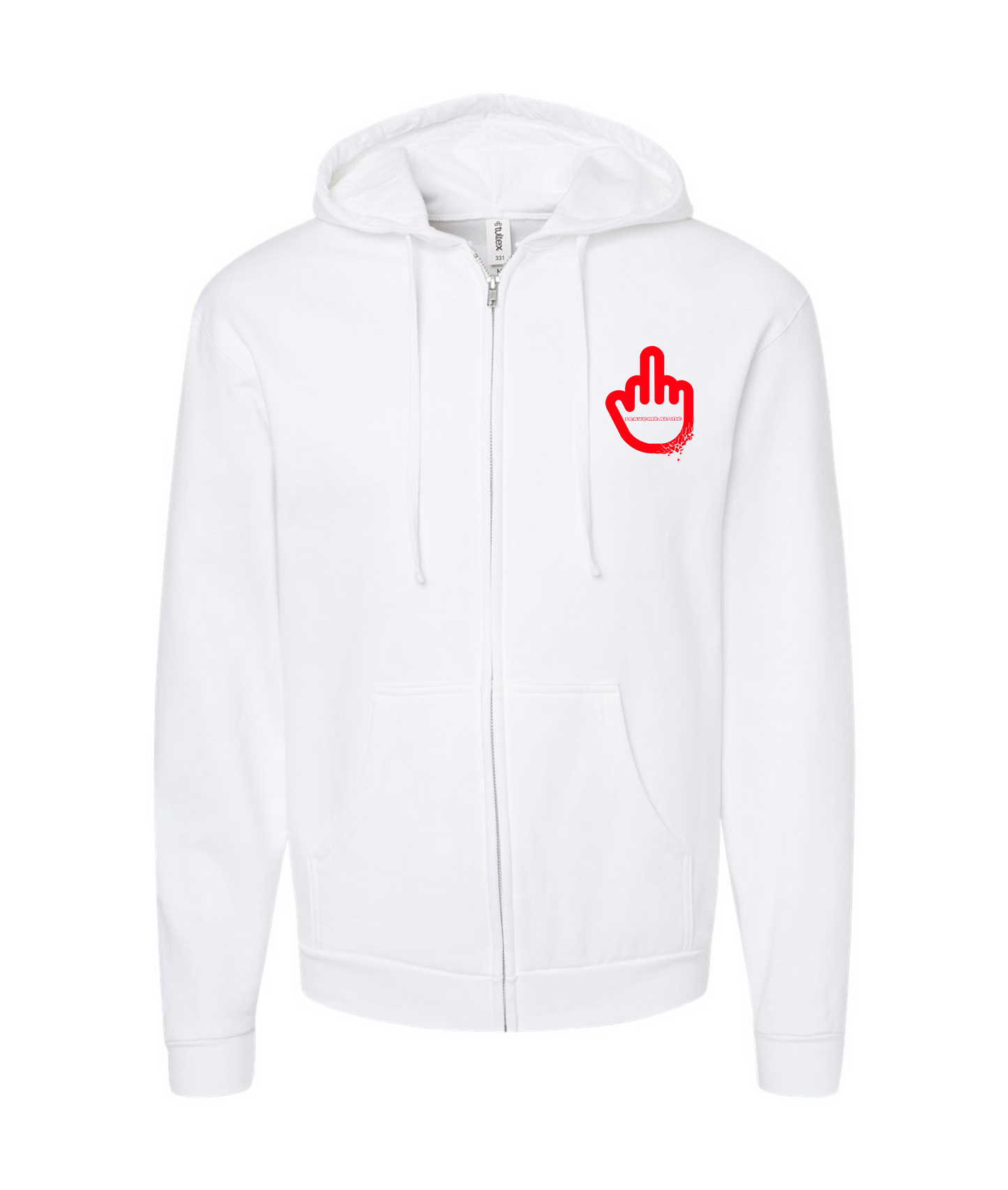 V-IGZMTOP - LEAVE ME ALONE - White Zip Up Hoodie