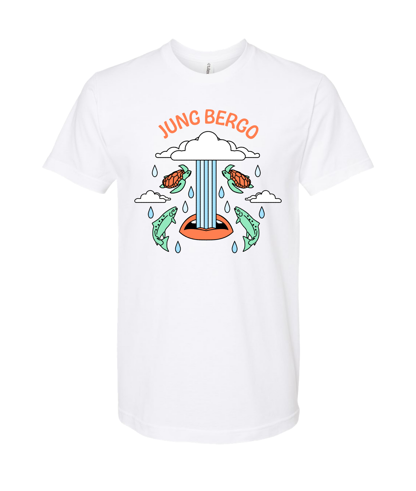 Jung Bergo - Swallowing A Raincloud - White T-Shirt
