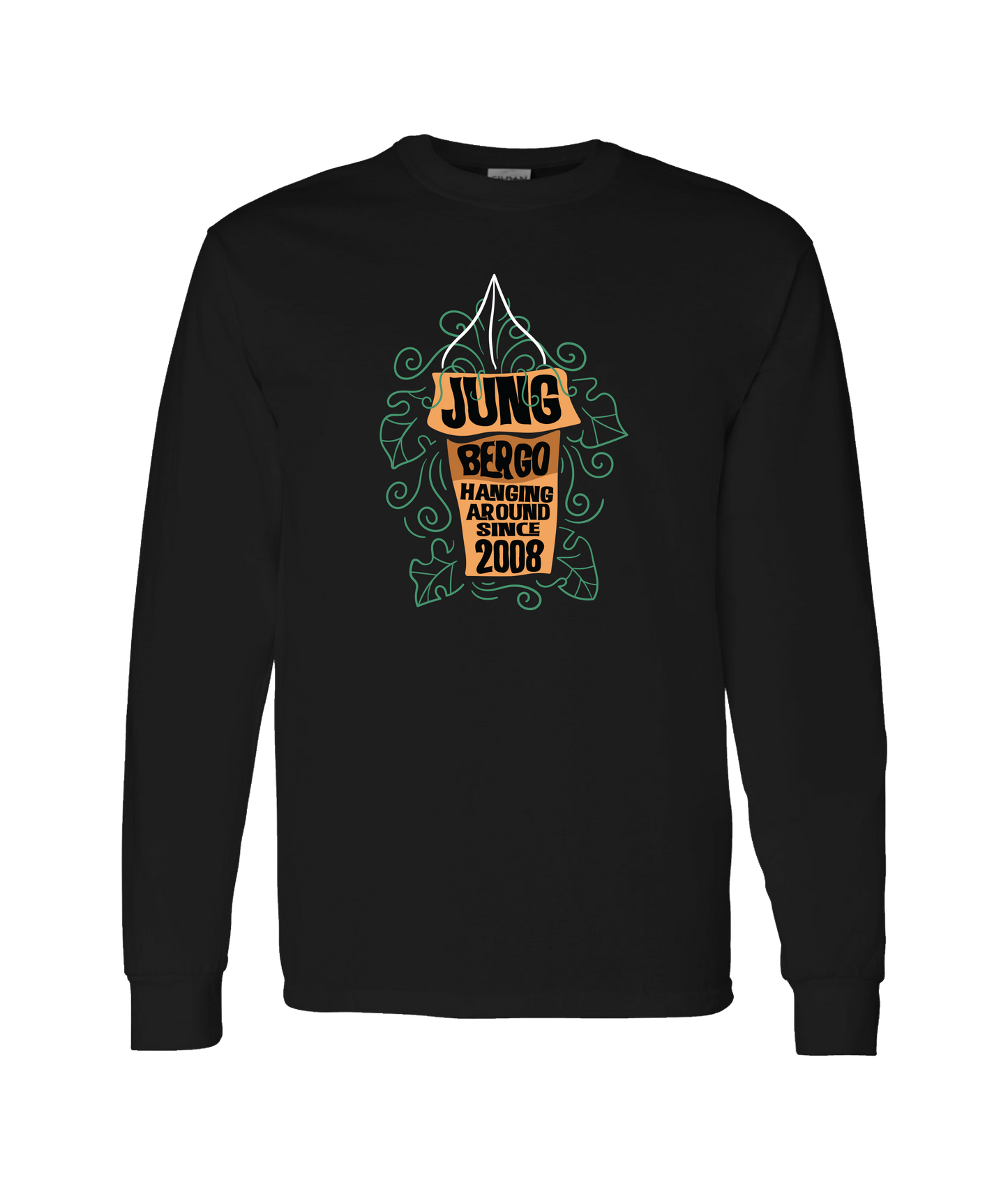 Jung Bergo - Hanging Around Since 2008 - Black Long Sleeve T
