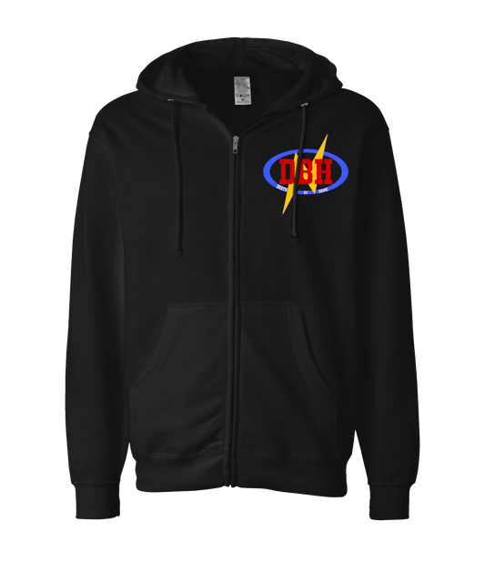 V-JBHMSTOP - JB HAVOC FMW TRIBUTE LOGO - Black Zip Up Hoodie