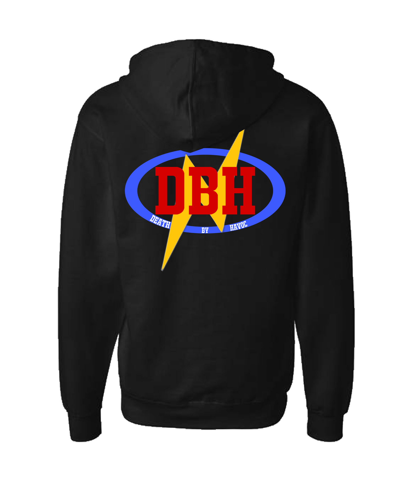 V-JBHMSTOP - JB HAVOC FMW TRIBUTE LOGO - Black Zip Up Hoodie